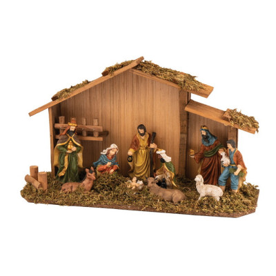 Ξύλινη Χριστουγεννιάτικη Φάτνη 50 x 17 x 29(h)cm