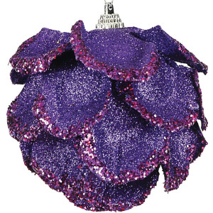 Μώβ Χριστουγεννιάτικη Μπάλα 10cm ,Σέτ/6