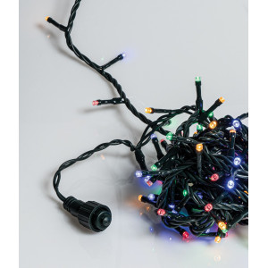 100Led Επεκτεινόμενα Λαμπάκια Για Εσωτερική Χρήση Με Πράσινο Καλώδιο/Πολύχρωμο Λαμπάκι (5cm Απόσταση) 5 Μέτρα