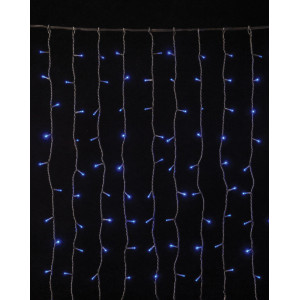 360Led Συμμετρική Κουρτίνα Για Εσωτερική Χρήση Με 8 Προγράμματα 200 x 200(H)cm,Διάφανο Καλώδιο/Μπλέ Λαμπάκι