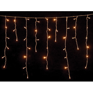 100Led Σταθερή Ασύμμετρη Κουρτίνα Για Εσωτερική Χρήση Με Επέκταση 200 x 70(h)cm,Διάφανο Καλώδιο/Λευκό Λαμπάκι (Kelvin: 2.500 - 3.000)