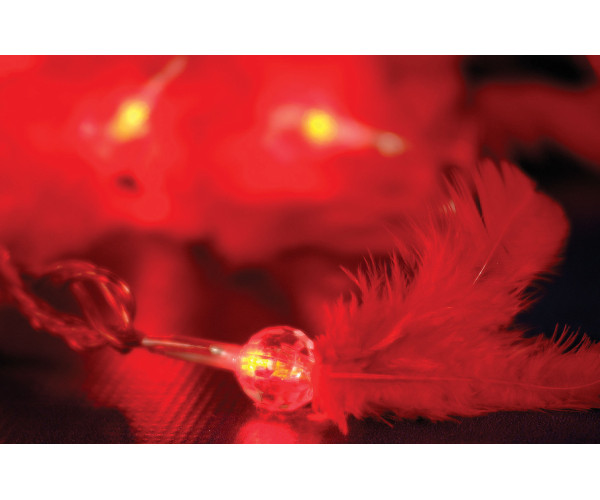 35 Led, Με Επέκταση, Κόκκινο Καλώδιο - Κόκκινο Λαμπάκι, Απόσταση 8,5 Μέτρων