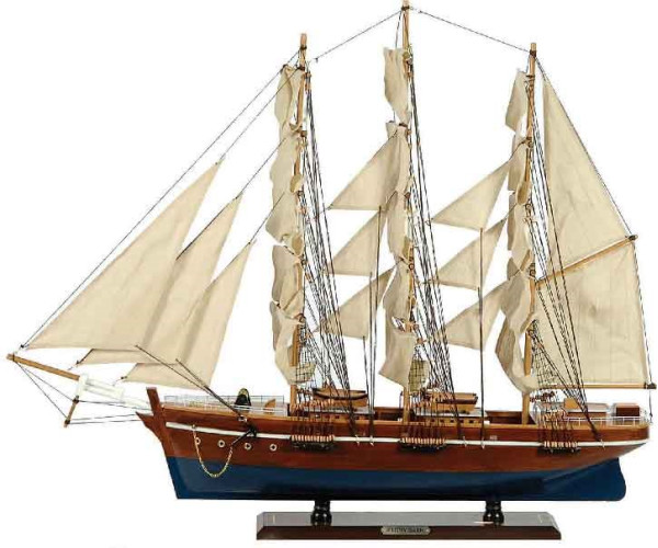 Ξύλινο Παραδοσιακό Καράβι 90 x 16 x 75 (H) cm, Χρώμα Καφέ-Μπλέ Ξύλινο Παραδοσιακό Καράβι 90 x 16 x 75 (H) cm, Χρώμα Καφέ-Μπλέ