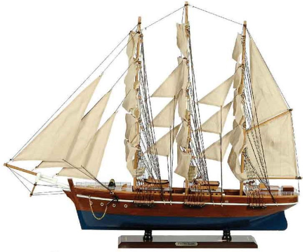 Ξύλινο Παραδοσιακό Καράβι 70 x 13 x 60 (H) cm, Χρώμα Καφέ-Μπλέ Ξύλινο Παραδοσιακό Καράβι 70 x 13 x 60 (H) cm, Χρώμα Καφέ-Μπλέ