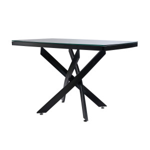 Tραπέζι Orion Μαύρο με Διάφανη επιφάνεια 135 x 80 x 75