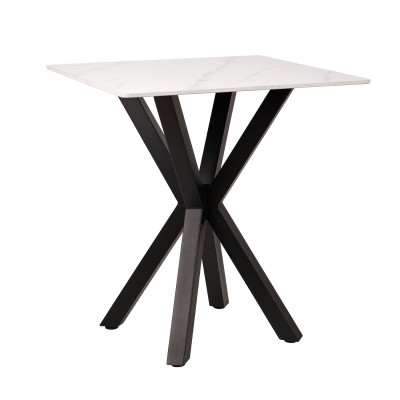 Τραπέζι Alberto λευκό μάρμαρο 70 x 70 x 76