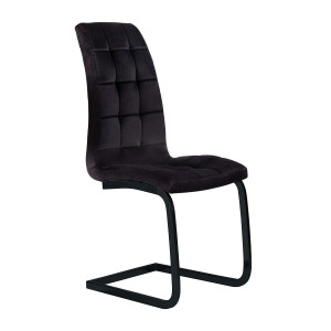 Καρέκλα Semina Velvet Μαύρο 42 x 43 x 101