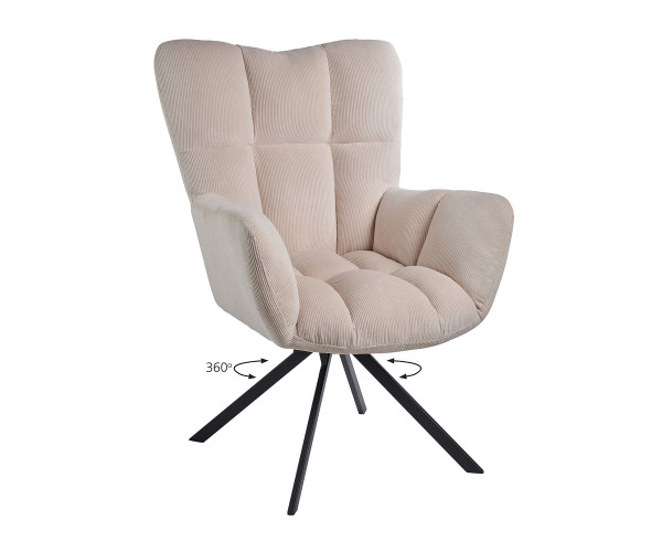 Πολυθρόνα Hilda Κρεμ 62 x 72 x 88