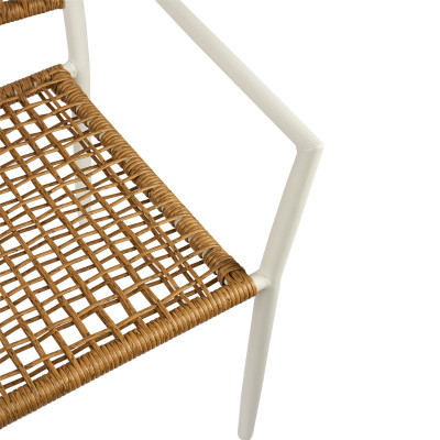 Πολυθρόνα Sati Φυσικό με λευκό σκελετό 57 x 60 x 88