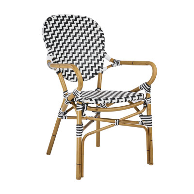 Πολυθρόνα Parisian Λευκό και Μαύρο 59 x 63 x 94