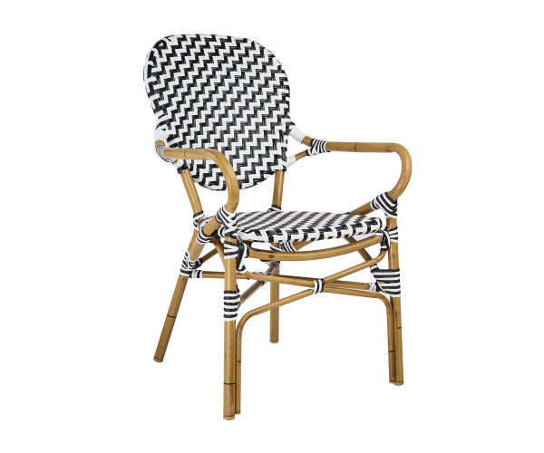 Πολυθρόνα Parisian Λευκό και Μαύρο 59 x 63 x 94 Πολυθρόνα Parisian Λευκό και Μαύρο 59 x 63 x 94