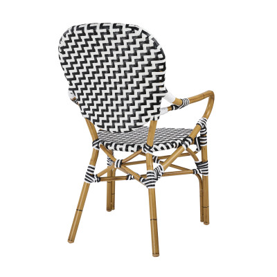 Πολυθρόνα Parisian Λευκό και Μαύρο 59 x 63 x 94
