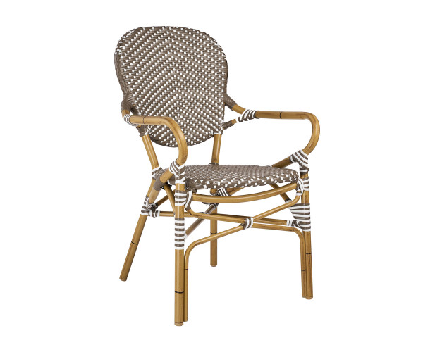 Πολυθρόνα Parisian Λευκό και Μόκα 59 x 63 x 94 Πολυθρόνα Parisian Λευκό και Μόκα 59 x 63 x 94