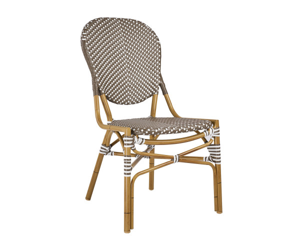 Καρέκλα Parisian-C Λευκό και Μόκα 51 x 62 x 95 Καρέκλα Parisian-C Λευκό και Μόκα 51 x 62 x 95