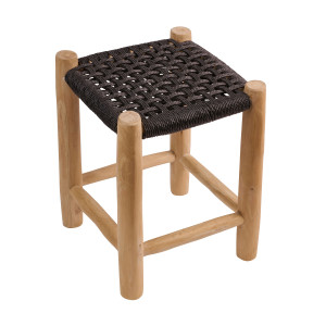 Σκαμπό Noor μαύρο 35 x 35 x 47
