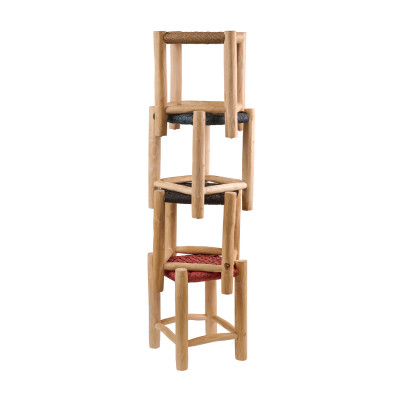 Σκαμπό Noor μαύρο 35 x 35 x 47