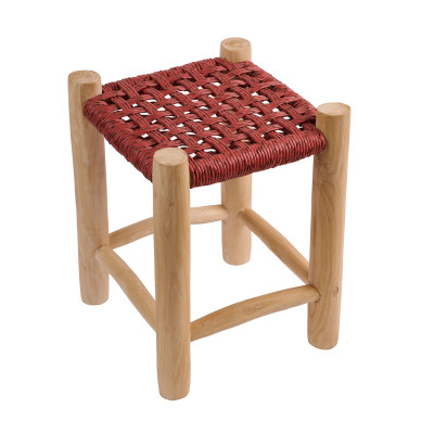 Σκαμπό Noor κόκκινο 35 x 35 x 47