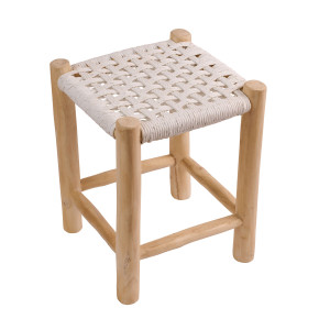 Σκαμπό Noor λευκό 35 x 35 x 47