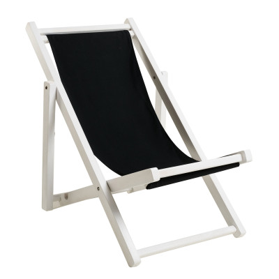 Πολυθρόνα LUNA λευκό με μαύρο πανί 62 x 87-94 x 78,5-88