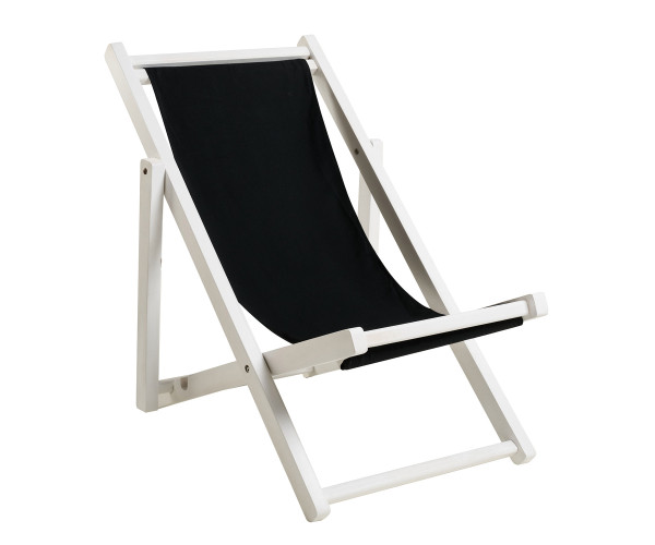 Πολυθρόνα LUNA λευκό με μαύρο πανί 62 x 87-94 x 78,5-88