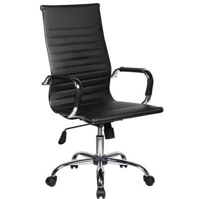 Velco Pro Systems ΚΑΡΕΚΛΑ ΓΡΑΦΕΙΟΥ ΜΑΥΡΗ ΔΙΕΥΘΥΝΤΟΥ -ΔΙΑΣΤΑΣΕΙΣ: 55x53x105/115cm- ΕΠΙΦΑΝΕΙΑ PU