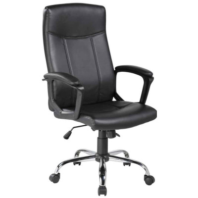 Velco Pro Systems ΚΑΡΕΚΛΑ ΓΡΑΦΕΙΟΥ ΜΑΥΡΗ -ΔΙΑΣΤΑΣΕΙΣ: 62,5x63x110/120cm- ΕΠΙΦΑΝΕΙΑ PU & PVC