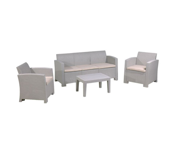 SAVANNA Set Σαλόνι Κήπου Βεράντας K/D, PP-UV Sand Grey Μαξιλάρια Μπεζ SAVANNA Set Σαλόνι Κήπου Βεράντας K/D, PP-UV Sand Grey Μαξιλάρια Μπεζ