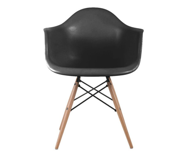 ALEA Wood Πολυθρόνα Ξύλο, ΡΡ Μαύρο (ΣΕΤ 4 τεμ)