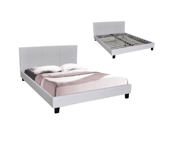 WILTON Κρεβάτι Μονό, για Στρώμα 90x190cm, Pu Άσπρο WILTON Κρεβάτι Μονό, για Στρώμα 90x190cm, Pu Άσπρο