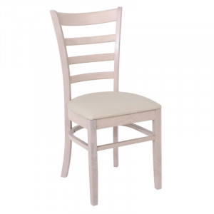 NATURALE Καρέκλα White Wash, Pu Εκρού (ΣΕΤ 2 τεμ)