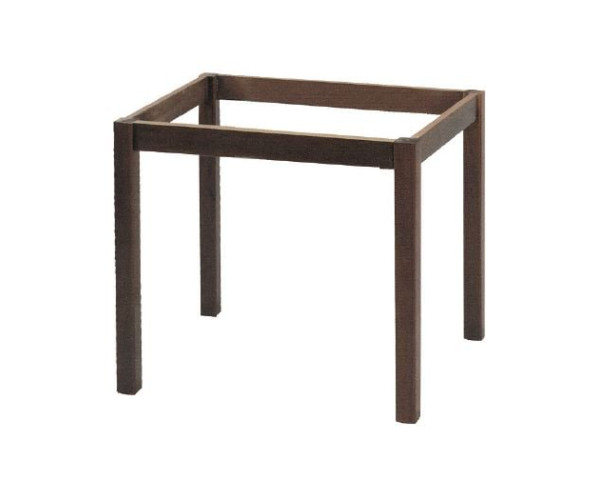 ΚΑΦΕΝΕΙΟΥ Βάση Τραπεζιού Οξιά Λυόμενο για Επιφάνεια 60x60cm, Βαφή Εμποτισμού Καρυδί