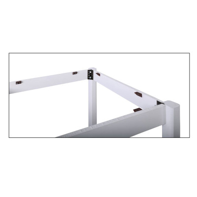 ΚΑΦΕΝΕΙΟΥ Βάση Τραπεζιού Οξιά Λυόμενη για Επιφάνεια 60x60cm, Βαφή Εμποτισμού Λάκα Άσπρο