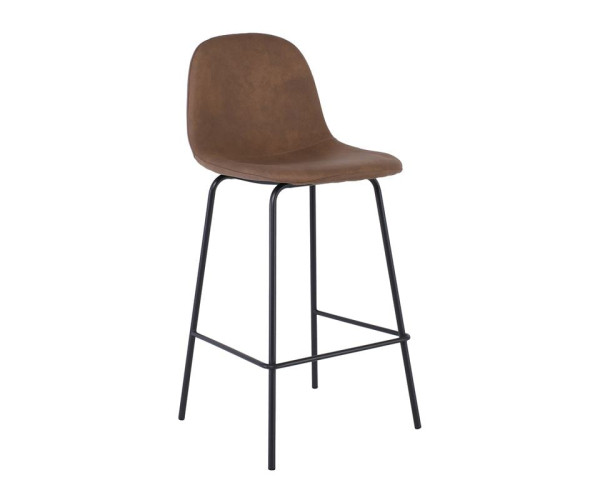 CELINA Σκαμπό BAR με Πλάτη, Κάθισμα Η.67cm, Μέταλλο Βαφή Μαύρο, Ύφασμα Suede Καφέ CELINA Σκαμπό BAR με Πλάτη, Κάθισμα Η.67cm, Μέταλλο Βαφή Μαύρο, Ύφασμα Suede Καφέ (ΣΕΤ 4 τεμ)