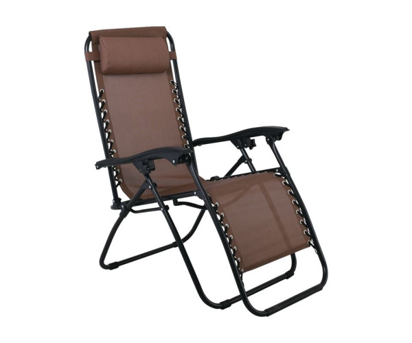 SUPER RELAX Πολυθρόνα με Υποπόδιο, Μέταλλο Βαφή Μαύρο, Textilene Καφέ SUPER RELAX Πολυθρόνα με Υποπόδιο, Μέταλλο Βαφή Μαύρο, Textilene Καφέ (ΣΕΤ 2 τεμ)