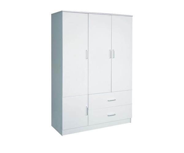 CLOSET Ντουλάπα Τετράφυλλη, 5 Ράφια, 2 Συρτάρια, Θέσεις για Κρεμάστρες, Απόχρωση Άσπρο CLOSET Ντουλάπα Τετράφυλλη, 5 Ράφια, 2 Συρτάρια, Θέσεις για Κρεμάστρες, Απόχρωση Άσπρο