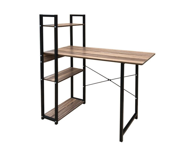 ΓΡΑΦΕΙΟ Η/Υ 4 Ράφια Μέταλλο Βαφή Μαύρο - Melamine Απόχρωση Καρυδί ΓΡΑΦΕΙΟ Η/Υ 4 Ράφια Μέταλλο Βαφή Μαύρο - Melamine Απόχρωση Καρυδί