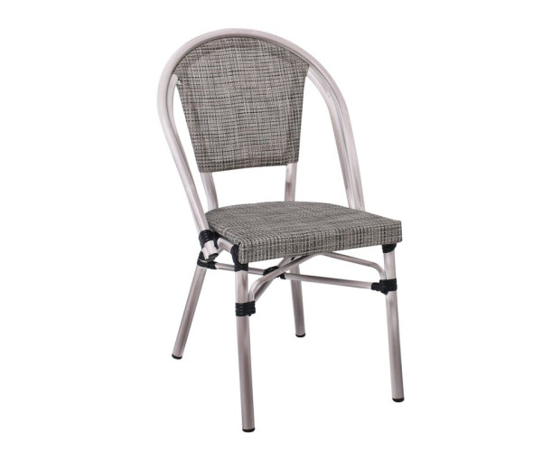 COSTA Καρέκλα Dining Αλουμινίου, Απόχρωση Antique Grey -Textilene Μπεζ COSTA Καρέκλα Dining Αλουμινίου, Απόχρωση Antique Grey -Textilene Μπεζ