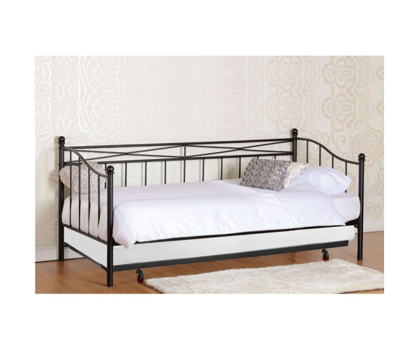 MARIN Set: Daybed με Στρώμα 90x190 + Βοηθητικό Κρεβάτι με Στρώμα 85x185 Μέταλλο Μαύρο MARIN Set: Daybed με Στρώμα 90x190 + Βοηθητικό Κρεβάτι με Στρώμα 85x185 Μέταλλο Μαύρο