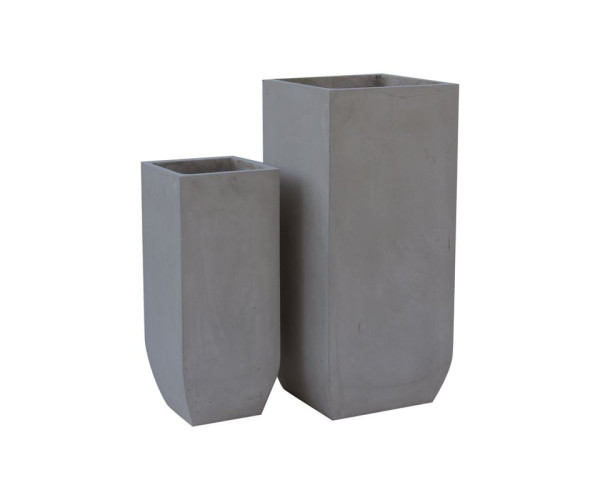 FLOWER POT-1  Set 2 τεμαχίων Cement Grey