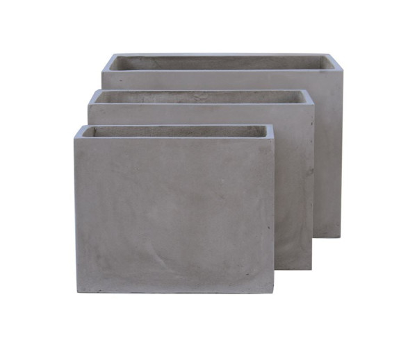 FLOWER POT-2  Set 3 τεμαχίων Cement Grey
