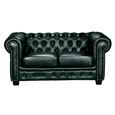 CHESTERFIELD Birmingham Καναπές 2Θέσιος Σαλονιού Καθιστικού,Δέρμα Antique Green