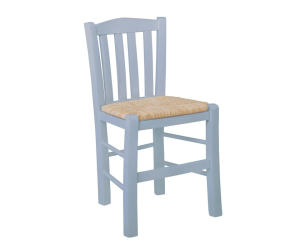 CASA Καρέκλα Οξιά Βαφή Εμποτισμού Λάκα Γκρι, Κάθισμα Ψάθα