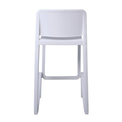 GIANO Σκαμπό BAR με Πλάτη, PP-UV Άσπρο, Στοιβαζόμενο Ύψος Καθίσματος 65cm (Συσκ.4) (ΣΕΤ 4 τεμ)