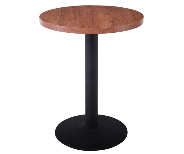 MARCO Τραπέζι Στρογγυλό Επιφάνεια Melamine Καρυδί Βάση Μέταλλο Μαύρο Φ45cm MARCO Τραπέζι Στρογγυλό Επιφάνεια Melamine Καρυδί Βάση Μέταλλο Μαύρο Φ45cm