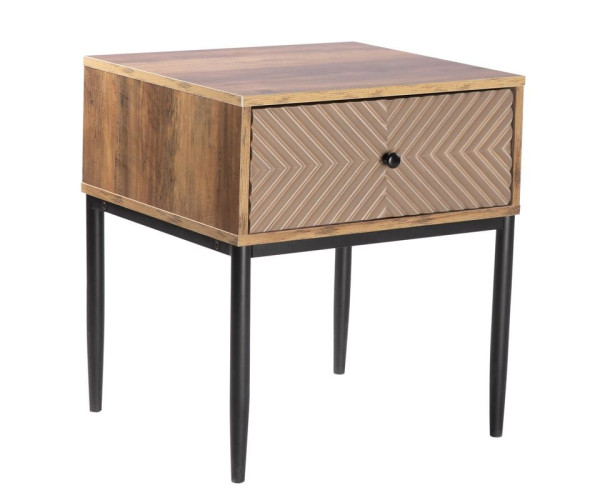 PONTI Κομοδίνο με 1 Συρτάρι, Καρυδί