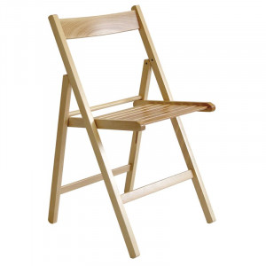 EXTRA Βοηθητική Καρέκλα Πτυσσόμενη, Ξύλο Οξιά Απόχρωση Φυσικό (ΣΕΤ 4 τεμ)
