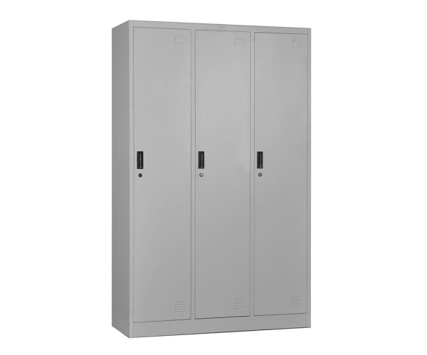 LOCKER 3 Θέσεων Ερμάριο - Ανά θέση: 3 Ράφια, Θέσεις για Κρεμάστρες, Μέταλλο Βαφή Γκρι LOCKER 3 Θέσεων Ερμάριο - Ανά θέση: 3 Ράφια, Θέσεις για Κρεμάστρες, Μέταλλο Βαφή Γκρι