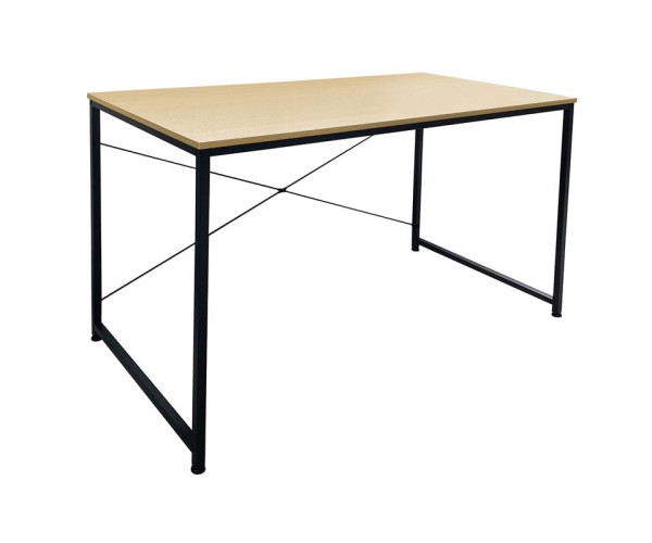 ΓΡΑΦΕΙΟ Η/Υ Μέταλλο Βαφή Μαύρο, Melamine Beech