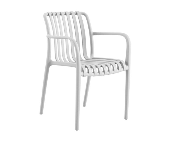 MODA Πολυθρόνα Στοιβαζόμενη PP - UV Protection Απόχρωση Άσπρο MODA Πολυθρόνα Στοιβαζόμενη PP - UV Protection Απόχρωση Άσπρο