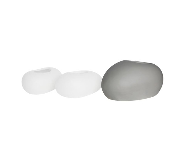 FLOWER POT-ROCK 56x43x29cm, Cement Απόχρωση White FLOWER POT-ROCK 56x43x29cm, Cement Απόχρωση White